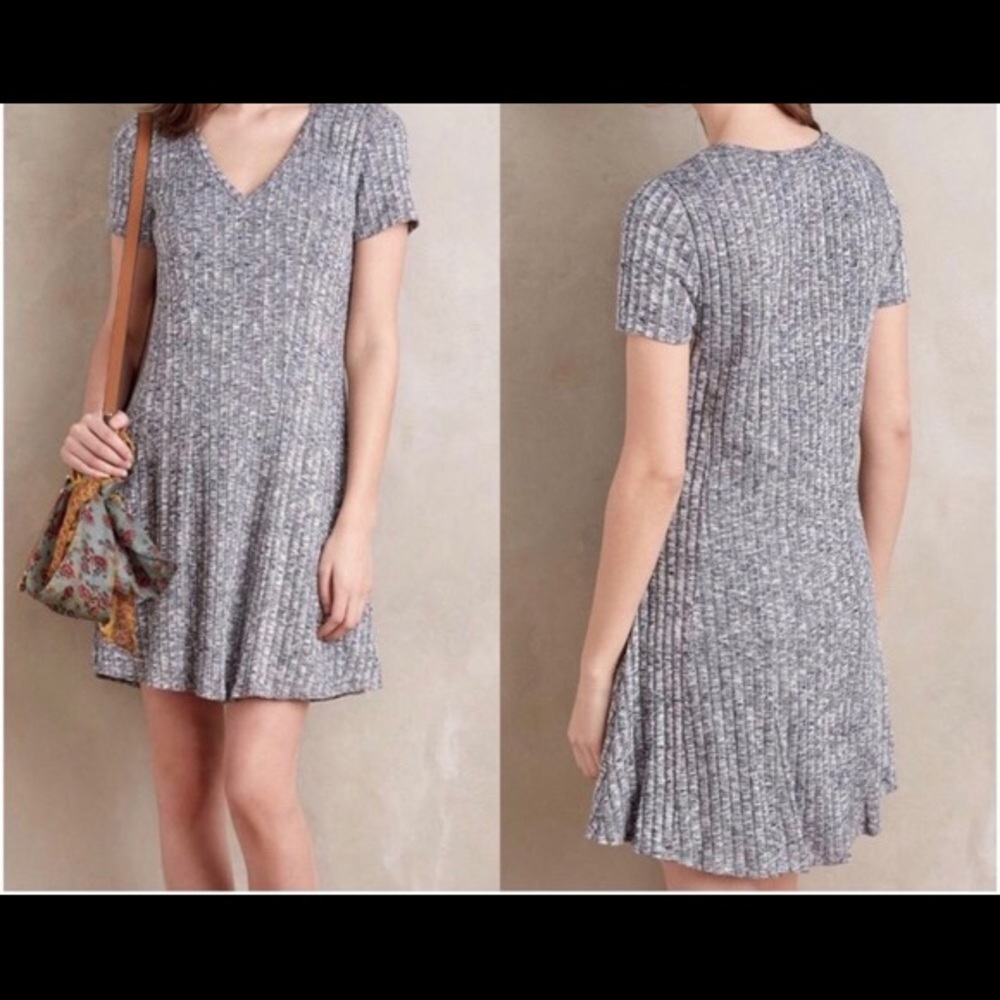 Anthropologie Ribbed Flare Dress by Dolan Left Coast, size medium